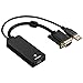 Price comparison product image Hama Video Adapter VGA+USB-A Plug to HDMI Socket Black [54547]