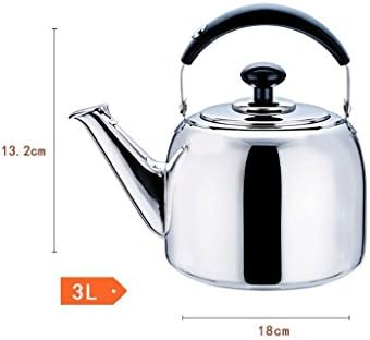 CHENGYI Home 304 Stainless Steel Kettle Thicker Induction Cooker Gas General Kettle Kitchen Restaurant Automatic Whistle 3L,4L,5L ( Size : 3L )
