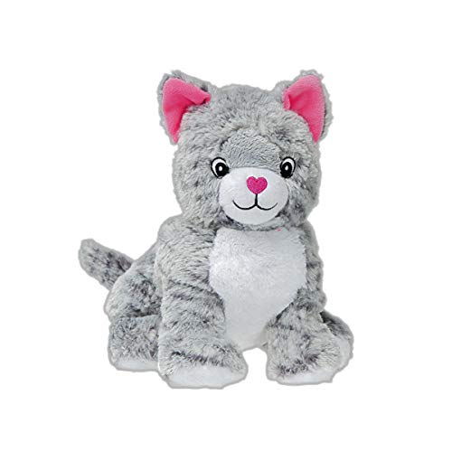 Preisvergleich Produktbild Plüschtier Katze Wärmekissen PELCH, Grau, Rosa
