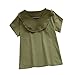 Produktbild Yanhoo T-Shirt Tshirt Oberteile Damen Elegant Sommer Kurzarm Lässige Blumendruck Bluse Kurzarm lose Tee
