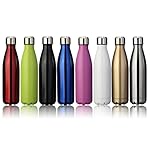 KING DO WAY Insulated Stainless Steel Water Vacuum Bottle Flask Double-walled with a Brush for Outdoor Sports Hiking Running , 500ml/18 oz