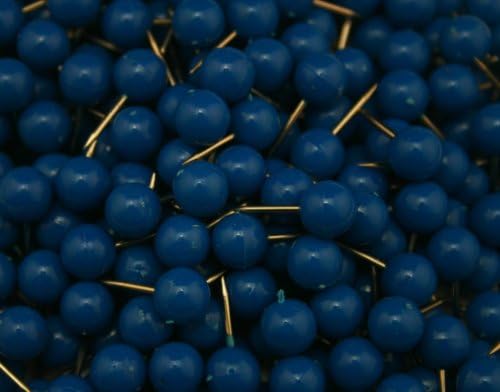 Amanaote 0.31" Blue Pushpin Map Pins Push Pins Map Tacks Round Head Thumbtack Drawing Pin(Pack Of 200)