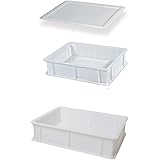 GENUS DEI - 2 Contenitori in Plastica con Coperchio per Lievitazione Pizza e Pane, Cassetta Impasto Cassetta Portaimpasto, Va