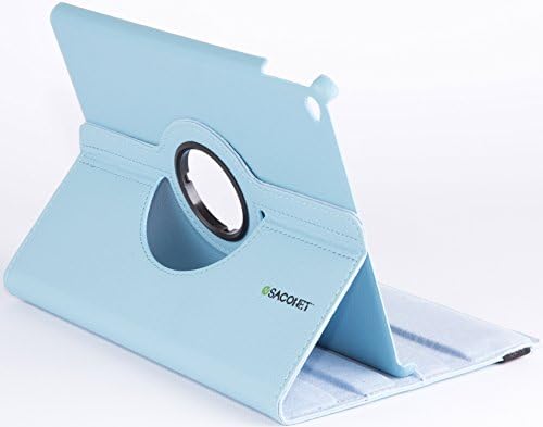 360 Case Cover for Samsung TAB 3 7.0 7 8 8.0 Faux Leather Colours Stylus Pen Screen Protector and Free Shipping Free Screen Protector by SACONET Italy iPad Air 2 ( 6 ) Blue - Azzurro Cielo