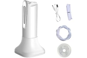 Frunimall Wasserflaschen Pumpe mit Basis,Tragbar Elektrischer Wasserspender,Wasserspender Wasserflaschen Schalter mit USB-Aufladung 1200mAh,für Wasserkrüge abweichen Kaliber