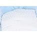 Isabella Alicia Broderie Anglais Milano Wicker Moses Basket (Blue)