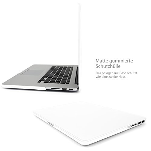 MyGadget MacBook Pro Retina 15 Zoll *Gummi* Case – Model Anfang ´13 – Mitte ´16 (A1398) Plastik Mac Hülle Schutzhülle Hartschale Cover (Weiss) - 4