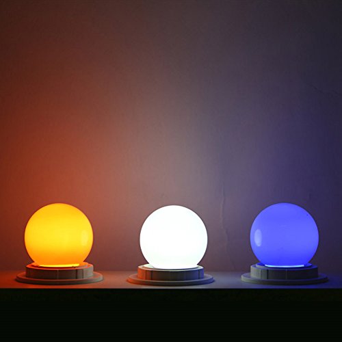 Janecrafts 1 Stück 3 Watt E27 LED Tropfenlampe Glühlampefür Biergartenlichterkette Bunt - 5