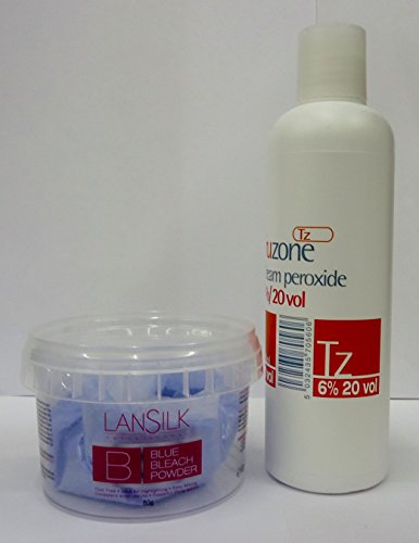 TRUZONE CREAM PEROXIDE 6% (20 VOL) 250ml DUST FREE BLUE BLEACH POWDER 80gm