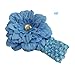 Peony Flower Hair Clips with Crochet Headbands for Baby Toddler Youth Girls