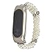 Produktbild Javpoo Perlen Charm Armband Uhrenarmband für Xiaomi Mi Band 2 Frauen, handgemachte natürliche Achat Perlen Schmuck Armband elastisch Ersatz Riemen für Xiaomi Mi Band 2