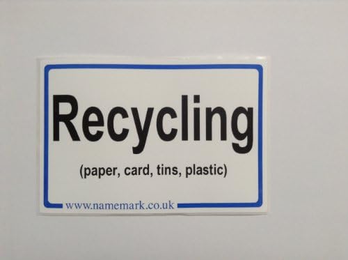 GENERAL RECYCLING LABEL - SELF ADHESIVE ENVIRONMENT RECYCLING LABEL - SUITABLE FOR ALL BINS / CADDIES / RECYCLING BOXES