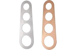 CHUANGOU Forfait de 2 Outil de Mesure des pâtes en Acier Inoxydable Mesure de pâtes pour Les Cuisines familiales, Les Restaurants avec 4 Trous, Outil De Cuisine