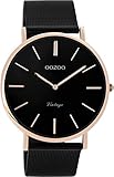 Oozoo Vintage Damenuhr Metallband 40 MM Rose/Schwarz/Schwarz C8869