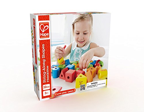 Hape E1019 – Fädelklötze, Babyspielzeug - 4