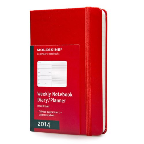 Moleskine Red Pocket Weekly Notebook Diary / Planner 2014 libro