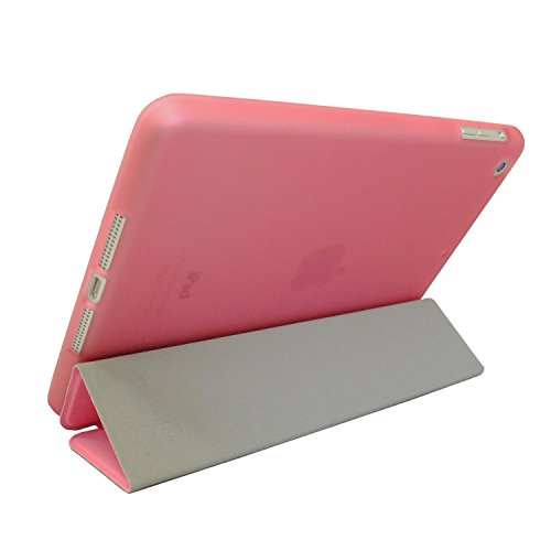 Khomo iPad Mini 4 Hülle Case Rosa Transparent Gehäuse mit doppelten Schutz ultra dünn und leicht, Smart Cover – Clear Pink - 3