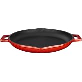 Lava Metal D&ouml;k&uuml;m Yuvarlak Kızartma Tavası, Metal Kulplu, 30 cm, Kırmızı