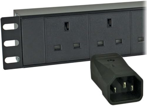 6 Way 19″ Horizontal Rack Mount Power Distribution Unit- 10amp IEC C14