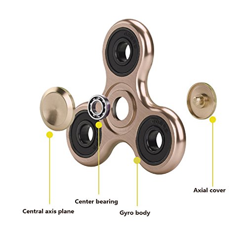First2savvv idget Spinner Fidget Hand Finger Spinner Spin Widget Focus Spielzeug Stress Hohe Geschwindigkeit Superb Aluminium Lager Fidget Toy Tasche desktoy – Drehzahl-1 – 3 Minute – Perfekt für Angst Kinder für Erwachsene + Stoff für reinigen tl-syc - 4