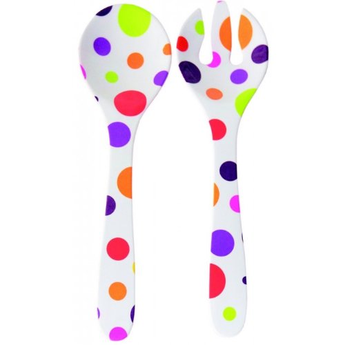 Auswirkungen Paris 21502 die colorissimes Salatbesteck gepunktet Melamin Mehrfarbig 33,5 x 9,2 x 2,3 cm