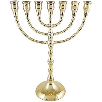 7 Chandeliers juifs armés - Menorah (2) - Cuivre, Laiton