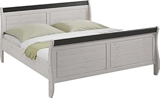 Steens Group 3176560213001F Lit Monaco Pin Massif Bois Blanc/Marron 160 x 200 cm