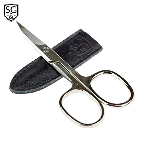 Premium Nagelschere Made in Germany mit echt Leder Etui | super scharf – klassische Form ideal zur Maniküre und Pediküre - 5