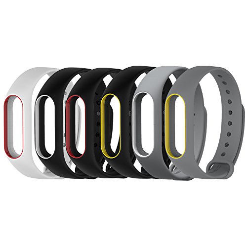 Yincol Smart Mi band 2 Ersatzband Replacement band + Anti-Luftblasen Kristall zu schützen Schutzfolie for Xiaomi miband 2 wristband(No Tracker)