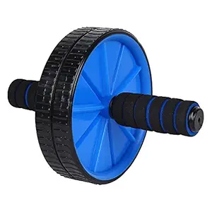 Inditradition Dual Ab Roller Wheels for Abdominal Exercise, Home Gym | Free Knee-mat (Random Colour)