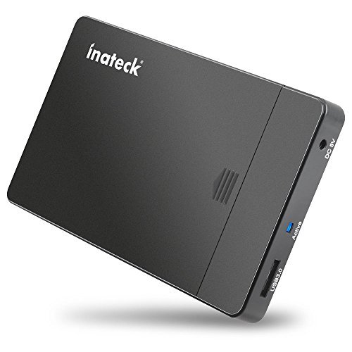 Inateck USB 3.0 Externes 2,5 Zoll Festplattengehäuse für 9.5mm 7mm 2.5 Zoll SATA-I, SATA-II, SATA-III, SATA SSD und HDD, Unterstützt UASP