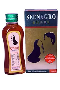 SeenaGro Herbal Hair Oil for hair loss control, oil for hair growth,Reduces Hair Fall and Grows New Hair, 100% Ayurvedic Oil,Hair Regrowth Oil Controls Hair Fall & Dandruff , hair Fall solution for Men & Women:100ML