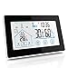 Produktbild L&Z Wetterstation Funk Digital Thermometer Hygrometer mit Außensensor für Innen und außen Hintergrundbeleuchtung und Uhrzeit Anzeige