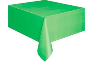 Unique Party 5098 - Nappe en Plastique Vert Citron 2,74 m x 1,37 m