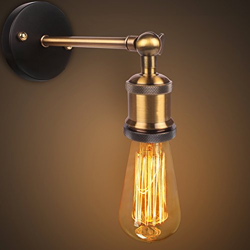 Luz a la pared de la vendimia retro, Cabeza de Cobre El cobre Cabeza l