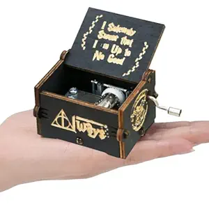 Anzailala Harry Potter Music Box,Wooden Music Box Birthday Present for Kids Girls Boys Wife Women Girlfriend