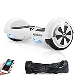 M MEGAWHEELS Gyropode 6.5 Pouces - Hoverboard Tout Tterrain Certifié UL 2272 Auto-équilibrage Balance Board avec Bluetooth et Pneu LED