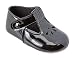 Baby Boys and Girls Baypods First Pram Shoes – Petal Punch Design Black Patent UK 0 (EU 16, 0-3 Months)