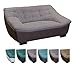 Produktbild CAVADORE Couch mit Materialmix / Gemütliches Sofa im modernen Design / Kunstleder und Strukturstoff / 173 x 81 x 92 / Hellgrau - Grau