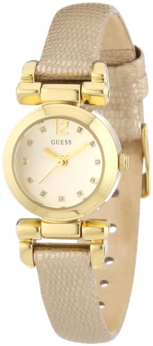 Guess Damen-Armbanduhr XS Ladies Jewelry Analog Quarz Leder W0125L4