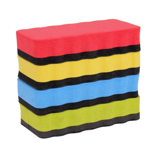 2-TECH Whiteboard Schwamm Löscher Wischer magnetisch magnethaftend - 4 Stück im Set - Größe: 110 X 52mm Trockenreinigung