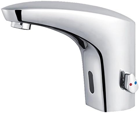 Bath Basin Automatic IR-sensor Induction Tap, Modern Sink Hot And Cold Water Mixer For Hotels Restaurant Bars Institutions Office Buildings For AA Battery