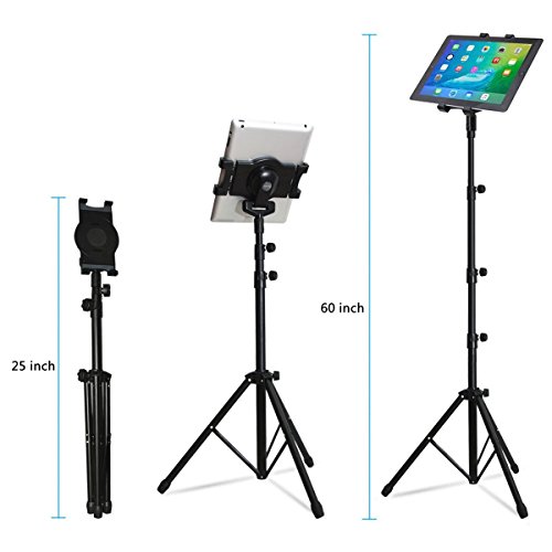 Rechen faltbar Boden Tablet Stativ Ständer Halterung für iPad, iPad Mini und anderen im 17,8–25,4 cm, Tragetasche includeed und Taschenlampe als Geschenk von Freien - 5