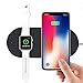 Produktbild Prevently 7.5 W 2 in 1 Fast Wireless Charger, Induktions Ladegerät Qi Ladestation Schnellladedrahtloses Ladegerät Pad für iPhone X für iWatch für Samsung Note 9