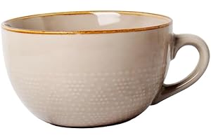 TUYINES Grande Tasse à Café en Céramique 700 ml - Tasse XXL pour Cappuccino, Bol à Céréales avec Anse, Bol à Salade en Porcelaine