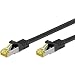 Produktbild intellinet 740753 Netzwerkkabel Cat7-Rohkabel mit Cat6a-Stecker 100% Kupfer LS0H 1,5m schwarz
