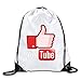 Produktbild Liuzhis Youtube Logo Kordelzug Rucksack Sack Tasche