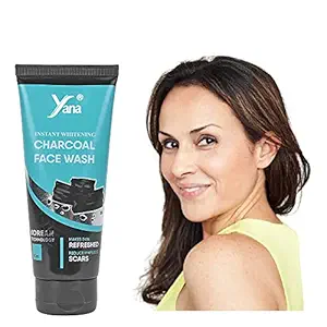 YANA INSTANT WHITENING CHARCOAL FACE WASH / CHARCOAL FACE WASH FOR SCARS FOR BOYS NATURAL