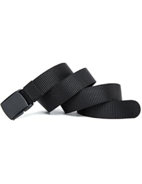 VEASTI 100% Nylon verstellbaren Gürtel mit Doppel-Plastikwoelbungen Belt Militaeroptik 4.0CM Breite 130CM Länge