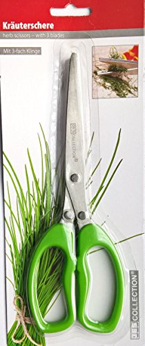 Preisvergleich Produktbild JES COLLECTION® Kräuterschere / Küchenschere - 3 rostfreie Edelstahl-Klingen